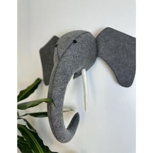 Gray Felt Elephant